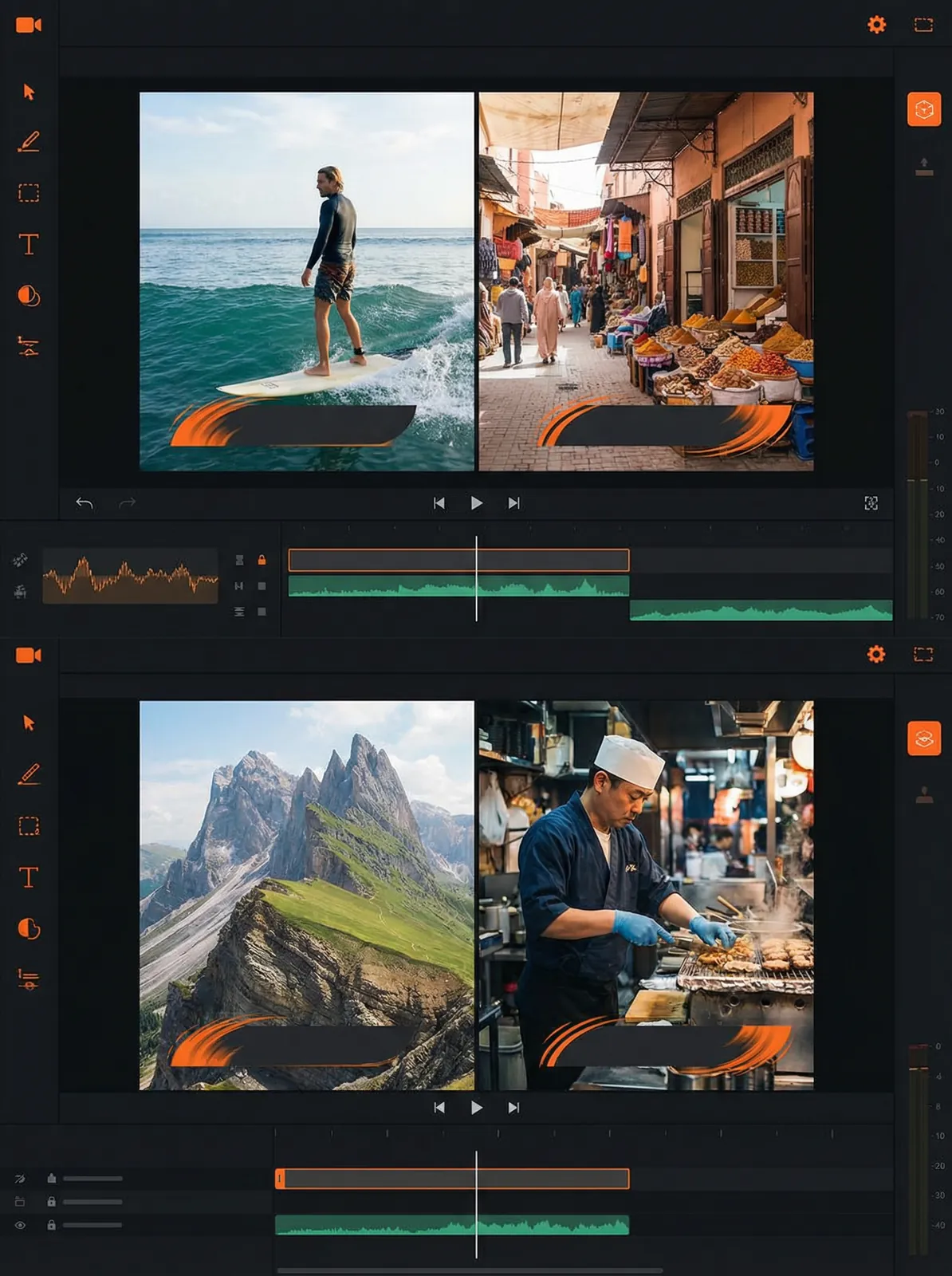 聚力体育app Vlog开场模板设计